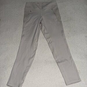 Athleta Womens Peak Hybrid Fleece Tight Leggings High Rise Birch Grey Medium